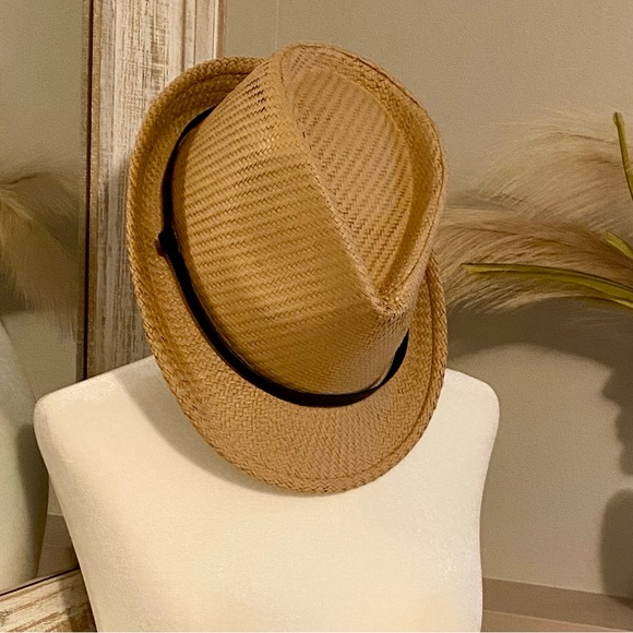 Women’s Banana Republic Straw Fedora Hat S/M Summer‎ Spring Fall Vacation - Picture 1 of 4
